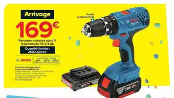 Castorama Perceuse-visseuse Sans Fil à Percussion Gsb18v-21 Bosch offre