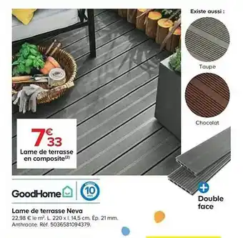Castorama Lame De Terrasse Neva Goodhome offre