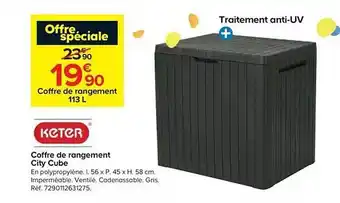 Castorama Coffre De Rangement City Cube Keter offre
