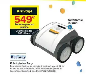 Castorama Robot Piscine Ruby Bestway offre
