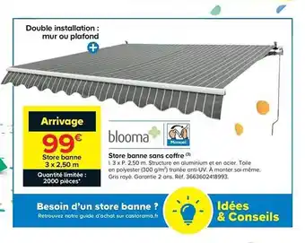 Castorama Store Banne Sans Coffre Blooma offre
