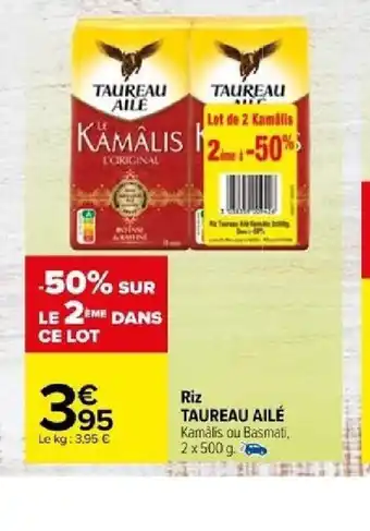 Carrefour Riz TAUREAU AILÉ offre