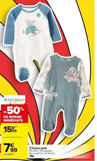 Carrefour i Pyjama bébé offre