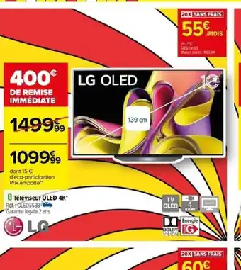 Carrefour Téléviseur OLED 4K offre