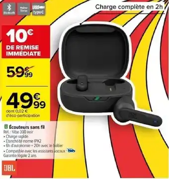 Carrefour Écouteurs sans fil offre