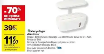 Carrefour Mini potager d'intérieur offre