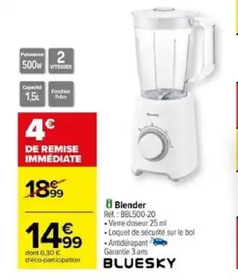 Carrefour Blender Réf. : BBL500-20 offre