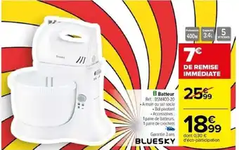 Carrefour Batteur Rét: BSM400-20 offre