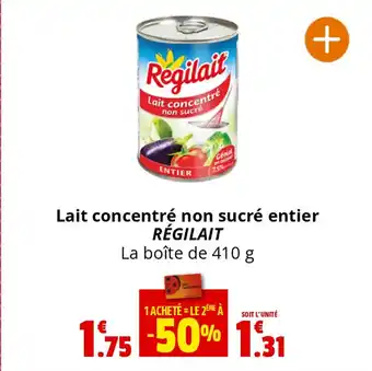 Coccinelle Express Lait concentré non sucré entier RÉGILAIT offre