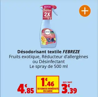 Coccinelle Express Désodorisant textile FEBREZE Fruits exotique, Réducteur d'allergènes offre