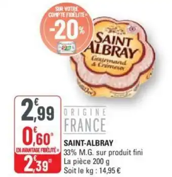 G20 SAINT-ALBRAY offre