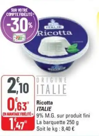 G20 Ricotta ITALIE offre