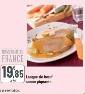 G20 Langue de boeuf sauce piquante offre
