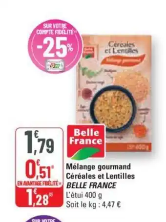 G20 Mélange gourmand Céréales et Lentilles BELLE FRANCE offre