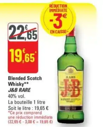 G20 Blended Scotch Whisky** J&B RARE offre