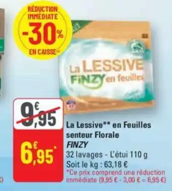 G20 La Lessive** en Feuilles senteur Florale FINZY offre