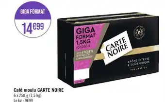 Géant Casino Café moulu CARTE NOIRE offre