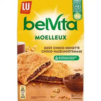 Auchan Belvita moelleux cœur choco noisettes lu offre