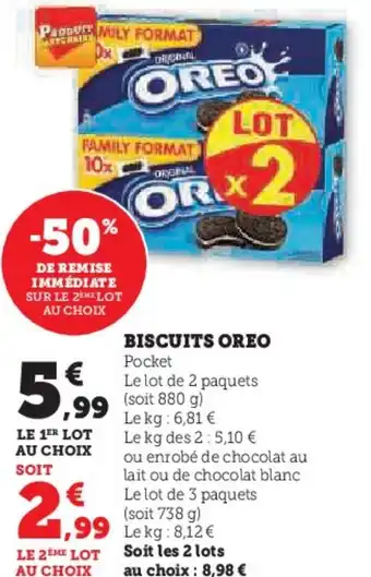 Super U BISCUITS OREO offre