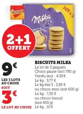 Super U BISCUITS MILKA offre