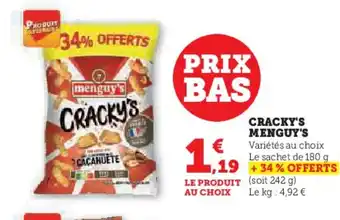 Super U CRACKY'S MENGUY'S offre