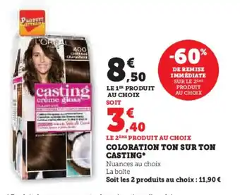 Super U COLORATION TON SUR TON CASTING* offre