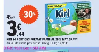 E.Leclerc KIRI 24 PORTIONS FORMAT FAMILIAL 29% MAT.GR. offre