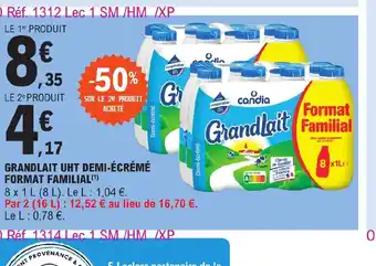 GRANDLAIT UHT DEMI-ÉCRÉMÉ