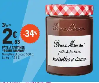 E.Leclerc PÂTE À TARTINER "BONNE MAMAN" offre