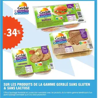 E.Leclerc SUR LES PRODUITS DE LA GAMME GERBLÉ SANS GLUTEN & SANS LACTOSE offre