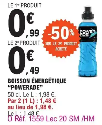 E.Leclerc BOISSON ÉNERGÉTIQUE "POWERADE" offre