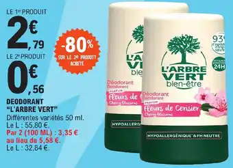 E.Leclerc DEODORANT "L'ARBRE VERT" offre