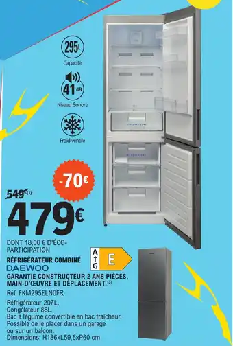 E.Leclerc RÉFRIGÉRATEUR COMBINÉ offre