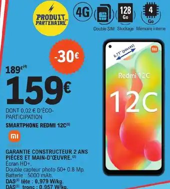 E.Leclerc SMARTPHONE REDMI 12C(5) offre