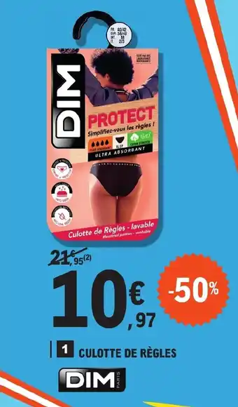 E.Leclerc CULOTTE DE RÈGLES offre