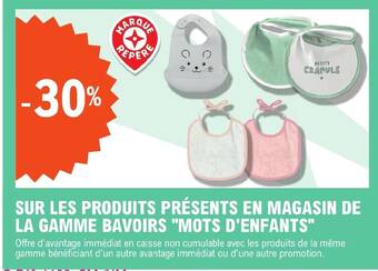 Promo SUR LES PRODUITS DE LA GAMME SOUS VETEMENTS MOTS D ENFANTS