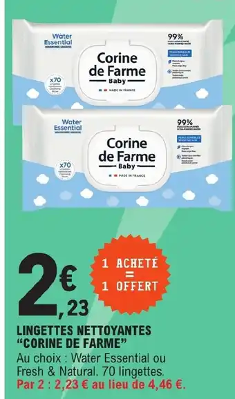 LINGETTES NETTOYANTES "CORINE DE FARME"