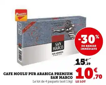 Super U CAFE MOULU PUR ARABICA PREMIUM SAN MARCO offre