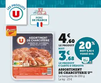 Super U ASSORTIMENT DE CHARCUTERIE U offre