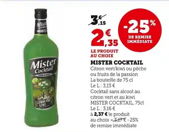 Super U MISTER COCKTAIL offre