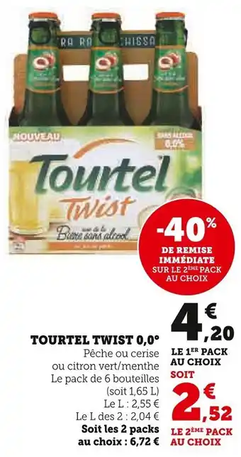 Super U TOURTEL TWIST 0,0° offre