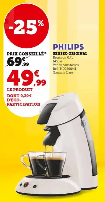 Super U SENSEO ORIGINAL offre