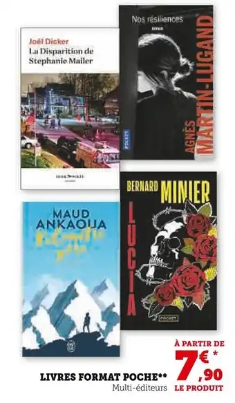 Super U LIVRES FORMAT POCHE** offre