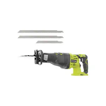 Bricomarché Pack ryobi - scie sabre r18rs-0 - 18v oneplus - sans batterie ni chargeur - lot de 3 lames scie sabre acier et inox 300/152mm offre