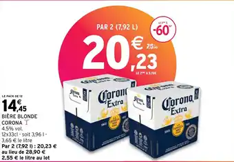 Intermarché Hyper BIÈRE BLONDE CORONA offre