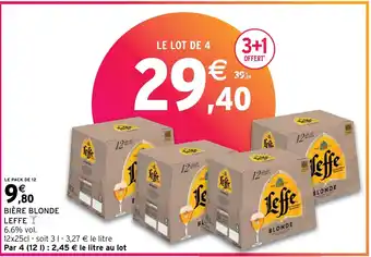 Intermarché Hyper BIÈRE BLONDE LEFFE offre