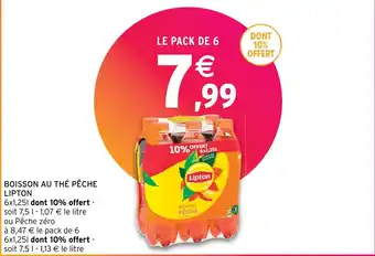 Intermarché Hyper BOISSON AU THÉ PÊCHE LIPTON offre