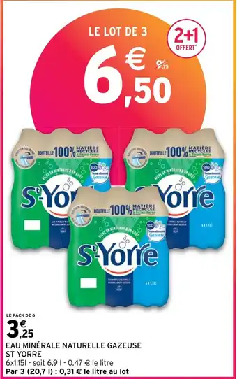 Intermarché Hyper EAU MINÉRALE NATURELLE GAZEUSE ST YORRE offre