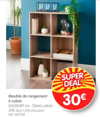 b&m Meuble de rangement 6 cubes offre