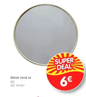 b&m Miroir rond or offre